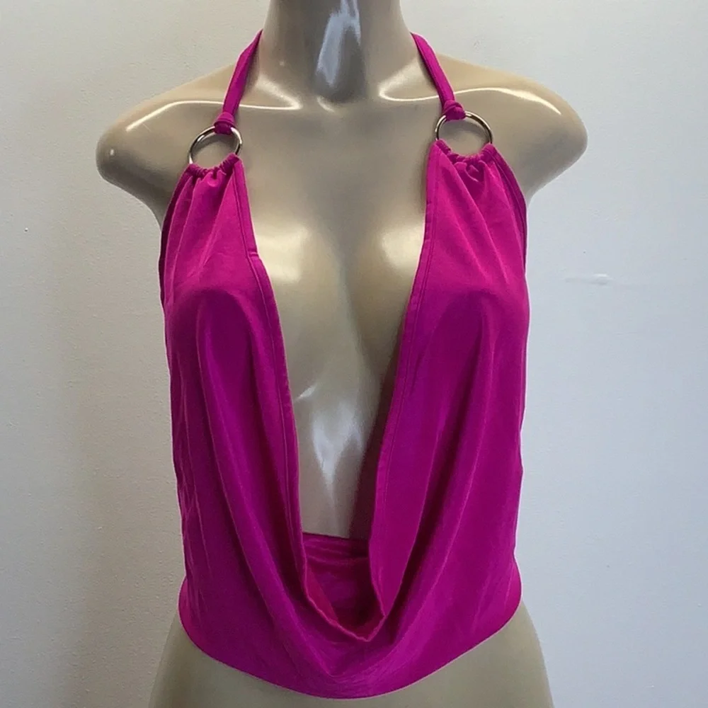 Slinky Hot Pink Halter Top One Size Fits Most New in Box